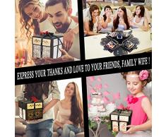 YITHINC Caja de Regalo DIY Álbum de Fotos Hecho a Mano,Creative Explosion Box como Regalo de Cumpleaños y Caja de Sorpresa sobre el Amor Abierto