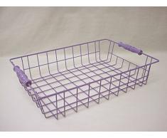 FRUTERO METAL CESTA RECTANGULAR VIOLETA