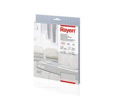 Rayen - Caja de almacenaje de ropa y mantas de cama. Bolsa de tela para ropa con cremallera, rejilla transpirable, plegable y resistente. 45 x 103 x 16 cm , Gris Claro/TranslÃºcido