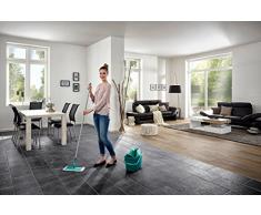 Leifheit 55356-Set Combi Clean M, con escurridor y mopa, Acero Inoxidable, Verde, 1x25.5x46.5 cm