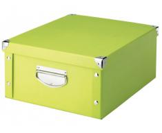 Zeller 17817 Caja de almacenaje de cartón Verde (Grun) 40 x 33 x 17 cm