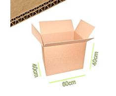palucart caja de cartón Doble Onda 15 cajas de cartón 60 X 40 X 40 cajas de embalaje mudanza envíos piezas cajas de cartón scatoli de cartón 15 piezas