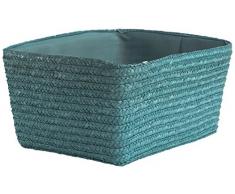 Compactor Trenzado con Espacio de Almacenamiento de Paja con Cesta de Hawai, Azul Claro
