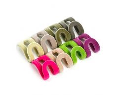 TOMYEER 30 Piezas, Ganchos Fijo En Cascada, para Percha para Ropa O Accesorios (Color Al Azar)