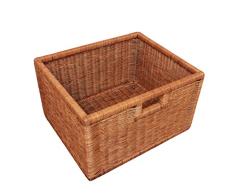 Cesta de almacenamiento Tipo de cajón Caja de peso de ratán tejido resistente y duradero