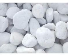 Saco Piedra Jardin Canto RODADO Blanco Puro 40-60 MM 20 KG