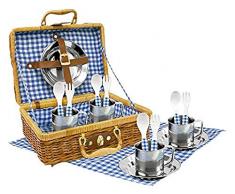 Tachan - Set Picnic Vichy en Cesta de Mimbre (CPA Toy Group 20517)