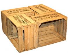 3 piezas sólido cajas de fruta TS CAJAS DE VINO CAJAS DE MANZANA Caja Madera Shabby Vintage xxxgebrauchtxxx
