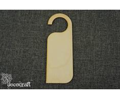 Zaw-C(10 x placa para puerta con texto perchas de madera sin pintar formas para artes marciales Decoupage Craft