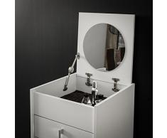 Miroytengo Mueble joyero Esmeralda con Espejo en Color Blanco tocador con cajones 43x123x50 cm