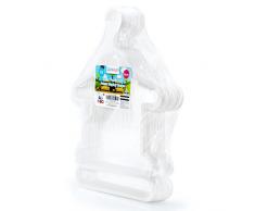Hangerworld 45 Perchas 26cm para Niños Plástico Blanco Silueta Ideal para Conjuntos Tiendas de Ropa