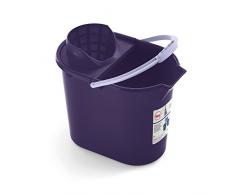 Mery 0312.39 Cubo Ovalado de 12 litros con Escurridor, Polipropileno, Morado y Lila, 25x34.5x31 cm