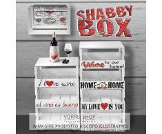 Carrito de cocina multiusos trasportabile Shabby Trolley Box 30 x 40 cm h.85 Gardening