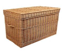 Baúl de mimbre marrón, 60 cm. Rattan im Trend - Cesta de mimbre