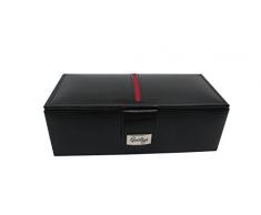CORDAYS - Estuche Relojero de Piel para 4 Relojes Caja Organizadora Relojes - Hecho a Mano - en Color Marrón CDM-00001A