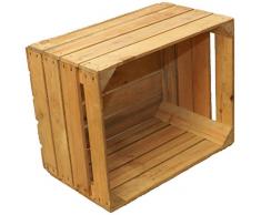 sólido Caja de madera Caja de fruta Caja de vino Cajón de manzana +Usado Shabby Vintage ca natural 49 x 42 x 31cm