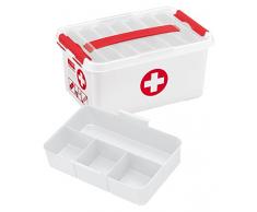 Sunware 8711112792197 Caja y Cesta de almacenaje - Cajas y cestas de almacenaje (Storage Box, Rojo, Color Blanco, Pattern, Rectangular, Color Blanco)