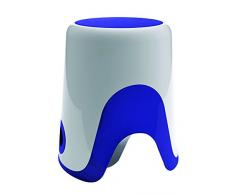 Gedy Wendy - Taburete y cesto para Ropa Sucia, Color Blanco y Azul