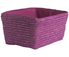 Compactor con Espacio de Almacenamiento de Paja con Cesta de Hawai Trenzado, Rosa