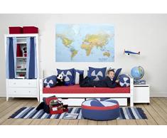 Hoppe Kids – Caja de Juguetes sobre Ruedas con Cierre, MDF, Madera, Color Blanco, 73 x 39 x 45 cm