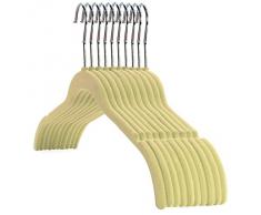Hangerworld - Perchas de Terciopelo (42cm) Antideslizantes. Beige -50 Unidades