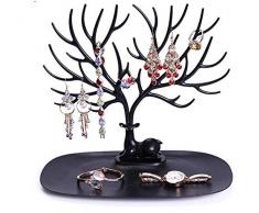 Chytaii Soporte de Exhibición de Joyería Estante de Joyería Soporte Joyas Estante de Pendiente Pulsera Collar Organizador de Pendientes Desmontable Ciervo 23 * 35cm