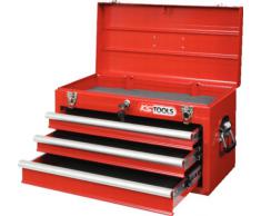 KS Tools 891.0003 - Caja de herramientas con 3 cajones deslizantes y cajón superior con tapa abatible, color rojo