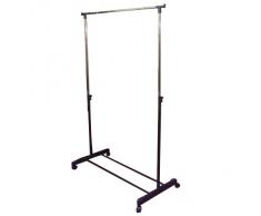 JVL - Perchero ajustable con ruedas (43 x 88 x 107/170 cm)