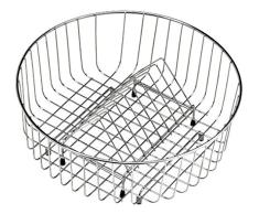 Teka Cesta 370 Acero Plata - Cestas y bandejas para el fregadero (Acero, Plata, 145 mm, 370 mm, 370 mm)