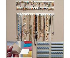 Colgador de pared para joyas 9 en 1, organizador de collares
