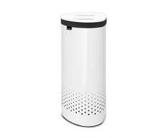 Brabantia - Cesto para Ropa, 55 l,Selector, Tapa de plástico Blanca, Cuerpo Blanco