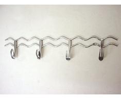 PERCHA COLGADOR GANCHO COLGAR COCINA METAL CUBIERTOS CUADRUPLE