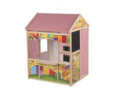 Marioneta de Madera 56388 Juguetes - Cobertizo Casa casa de Juegos para niños de Madera en Madera y Tela de la Tienda 90 X 84 X 119 CM