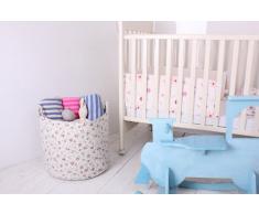 Minene - Cesta de tela, estampado de flores