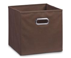 Zeller 14132 - Caja de almacenaje de tela, plegable, 28 x 28 x 28 cm, color marrón