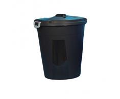 Wolfpack 10010041 - Cubo basura comunidad con tapa, plastico, 50 litros
