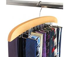 Hangerworld - Percha de madera para 20 corbatas