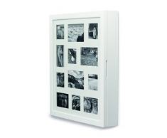 Organizador de joyas, colour blanco mitBilderrahmenfront para 12 imágenes