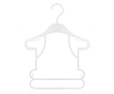 Hangerworld 15 Perchas 26cm para Niños Plástico Blanco Silueta Ideal para Conjuntos Tiendas de Ropa