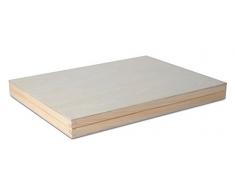 A4 Caja Madera para Decorar | 33,2 x 25,2 x 5,3 cm | con Tapa y Cerradura | Decoracion Almacenaje Herramiente Papel Carta Decoupage Documentos Objetos de Valor Juguetes