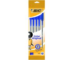 BiC Cristal medium - Bolígrafo de punta redonda, color transparente, caja de 100 unidades