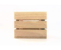 DECORANDO CON SAM 3 Cajas de Madera, 20x15x16,5cm Caja Natural, Beige. Incluye Imán de Regalo Personalizable.