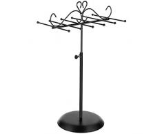 SONGMICS Soporte y Expositor de Joyas, Árbol para Joyas de Metal, para Collares, Pulseras, Pendientes, Regalo para Seres Queridos, Negro JJS04BK