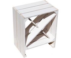 Caja Accesorio de "X" de color blanco tamaños 50 x 40 x 27 cm estante de vino estante botellero vino accesorio de Apple caja/caja de vino botella sistema revista estante Stackers, Blanco, 3er set Weinregal "X" weiß