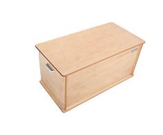 Little Helper NB/tty01 – 6 g baúl grande de madera Room Tidy, weiβ con natural