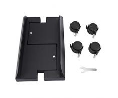 Soporte de CPU Para PC Soporte de Caja de Computadora Soporte de Almacenamiento de Mainframe de Escritorio con Freno con 4 Ruedas Giratorias(Negro)