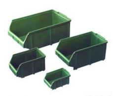 Caja industrial apilable y ad Incastro. De poliestireno impactos de alta resistencia. Sellador de particolare incastro-attacco lateral 'Terry'.