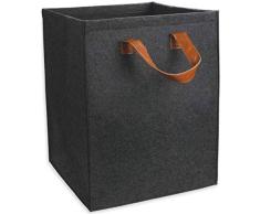 YGMX Cesta De Almacenamiento Extraíble con Fieltro Hogar Canasta De Almacenamiento Plegable Cesta del Juguete Filzkorb,Schwarz,1teilig