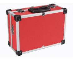 Perel 1821 de R – Maletín de herramientas (aluminio, 330 mm x 230 mm x 150 mm Dimensiones, color rojo