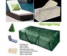 Bolsa de almacenamiento de jardín Bolsa de almacenamiento de árbol de Navidad Bolsa de asiento de muebles Cojín ligero (173*76*51)